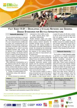 Cycling infrastructure and services